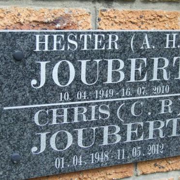 JOUBERT C.R. 1948-2012 &amp; A.H. 1949-2010