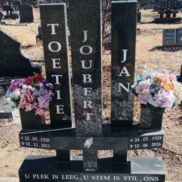 JOUBERT Jan 1928-2016 & Toetie 1928-2011