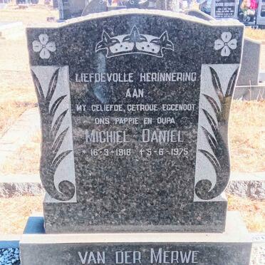 MERWE Michiel Daniel, van der 1918-1975