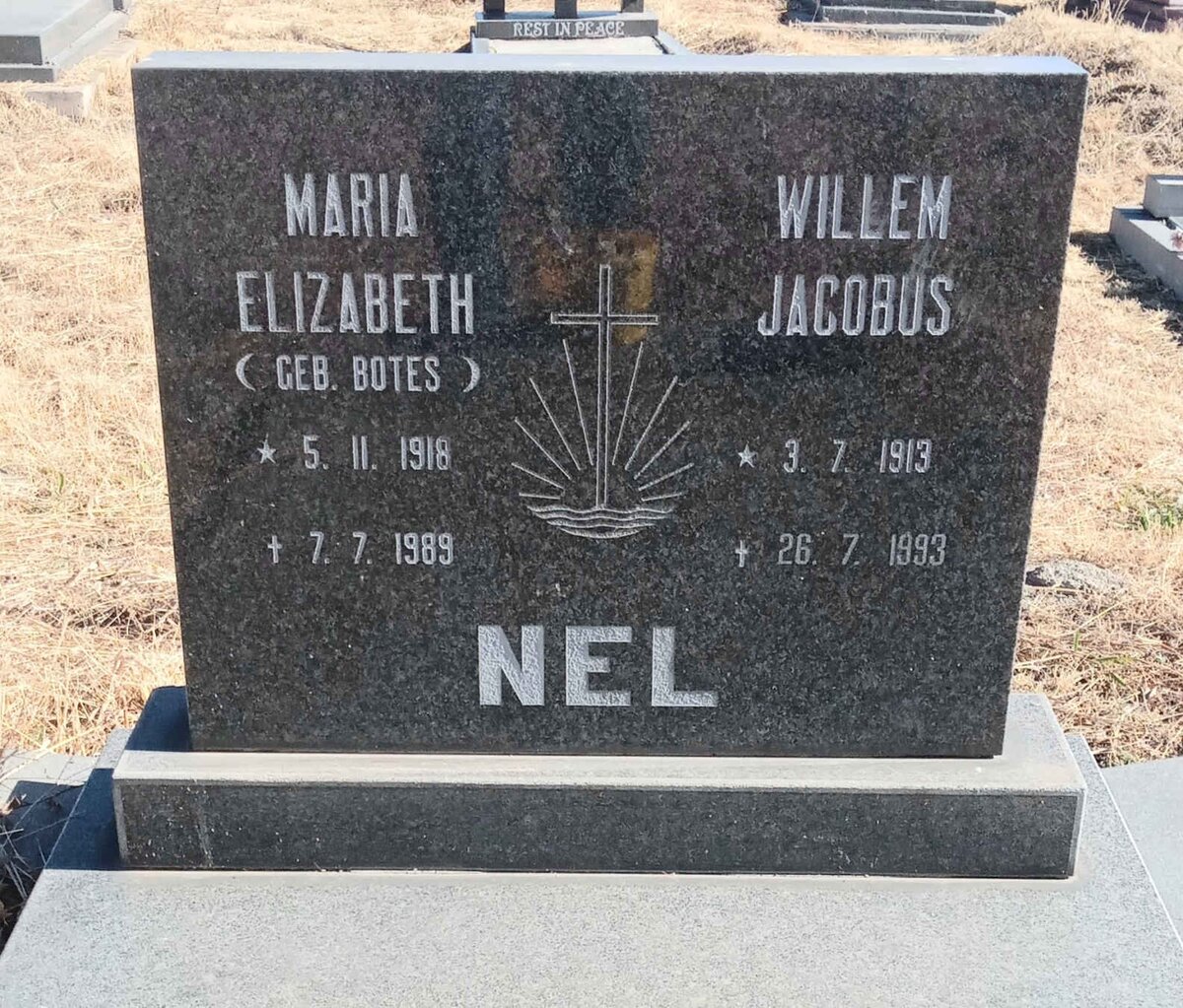 NEL Willem Jacobus 1913-1993 & Maria Elizabeth BOTES 1918-1989