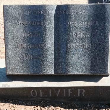 OLIVIER Dawid Hermanus Lukas ? & Maria Elizabeth ?