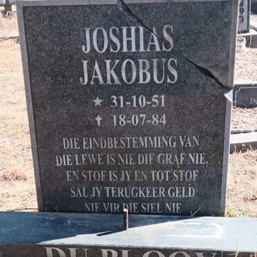 PLOOY Joshias Jakobus, du 1951-1984