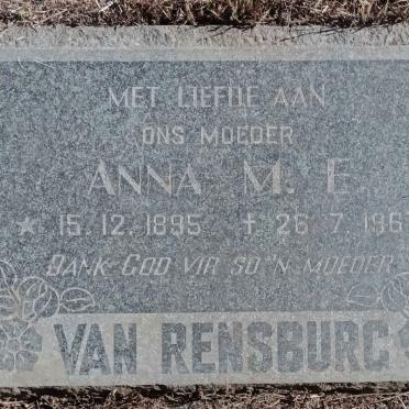 RENSBURG Anna M.E., van 1895-2967