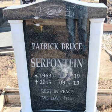 SERFONTEIN Patrick Bruce 1963-2015