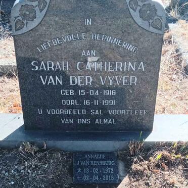 VYVER, van der :: J. VAN RENSBURG :: JANSE VAN RENSBURG