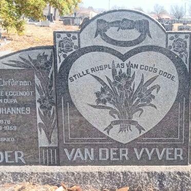 VYVER Willem Johannes, van der 1876-1959 & Isabella M.M. 1882-1963