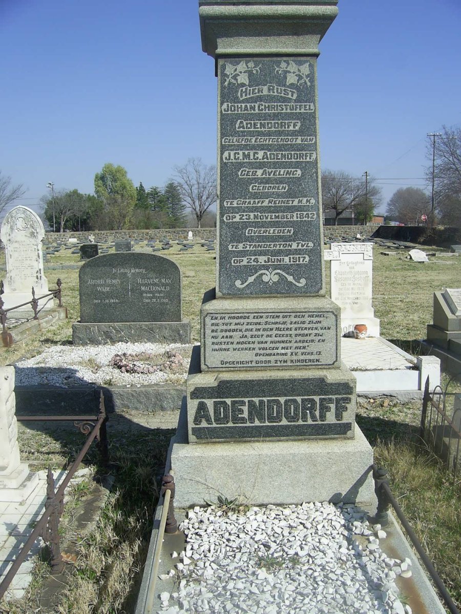 ADENDORFF Johan 1842-1917