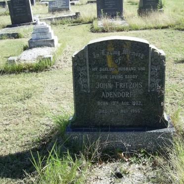 ADENDORFF John Fritzois 1902-1955