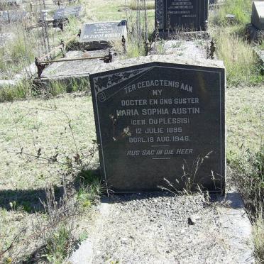 AUSTIN Maria Sophia nee DU PLESSIS 1895-1946