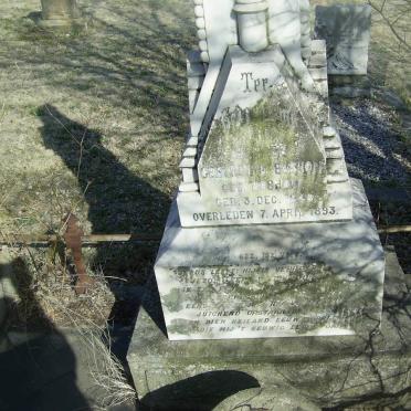 BOSHOFF Gerhardus  ?-1893