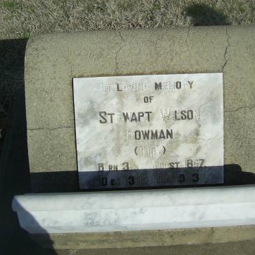 BOWMAN Stewart Wilson 1867-1923