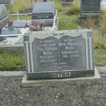 BOTHA Paul Stefanus 1873-1957 &amp; Maria Magdalena NEL 1889-1970