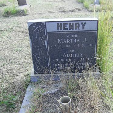 HENRY Martha J. 1887-1932 :: HENRY Arthur 1919-1987