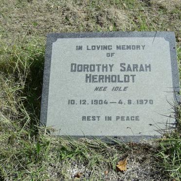 HERHOLDT Dorothy Sarah nee IDLE 1904-1970