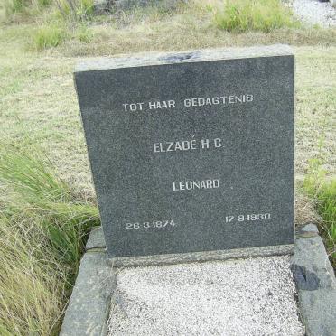 LEONARD Elzabé H.C. 1874-1930