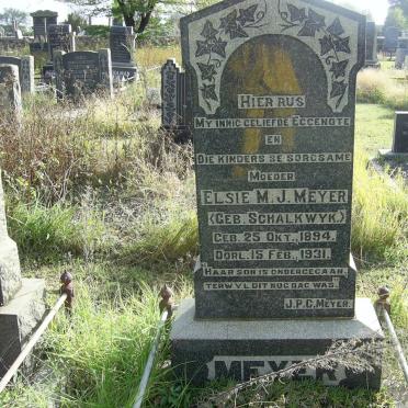 MEYER Elsie M.J. nee SCHALKWYK 1894-1931