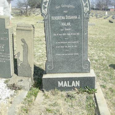MALAN Hendrina Susanna J. nee JOUBERT 1864-1931