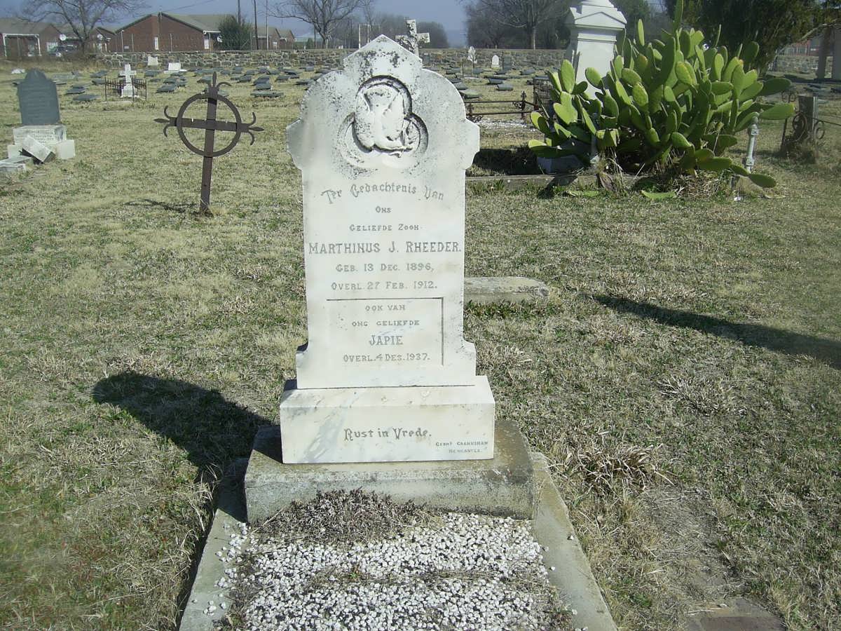 RHEEDER Marthinus J. 1896-1912 :: RHEEDER Japie  -1937