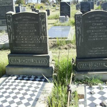 SCHALKWYK Marthinus Christoffel Johannes 1870-1944 &amp; Aletta Elizabeth KRUGER 1877-1952
