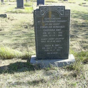 SMIT Cornelius Hermanus Zacharia 1881-1940 &amp; Edith M. ROUX 1884-1963