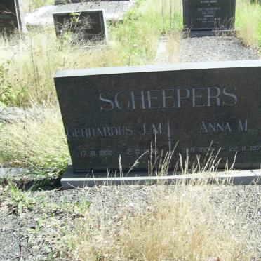 SCHEEPERS Gerhardus J.M. 1902-1976 &amp; Anna M. 1904-1979