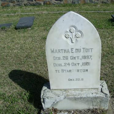 TOIT Martha E., du 1897-1901