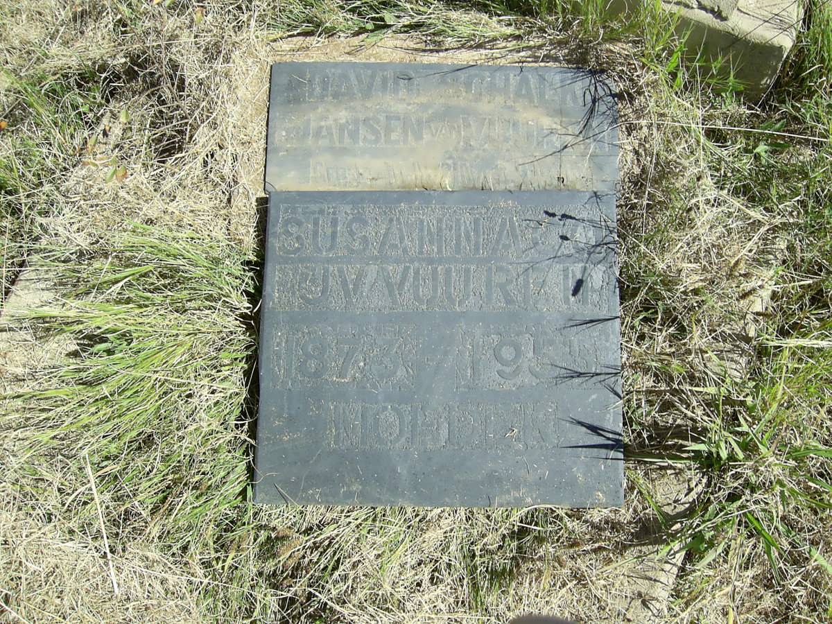 VUUREN David Schalk, Janse van &amp; Susanna 1873-1955