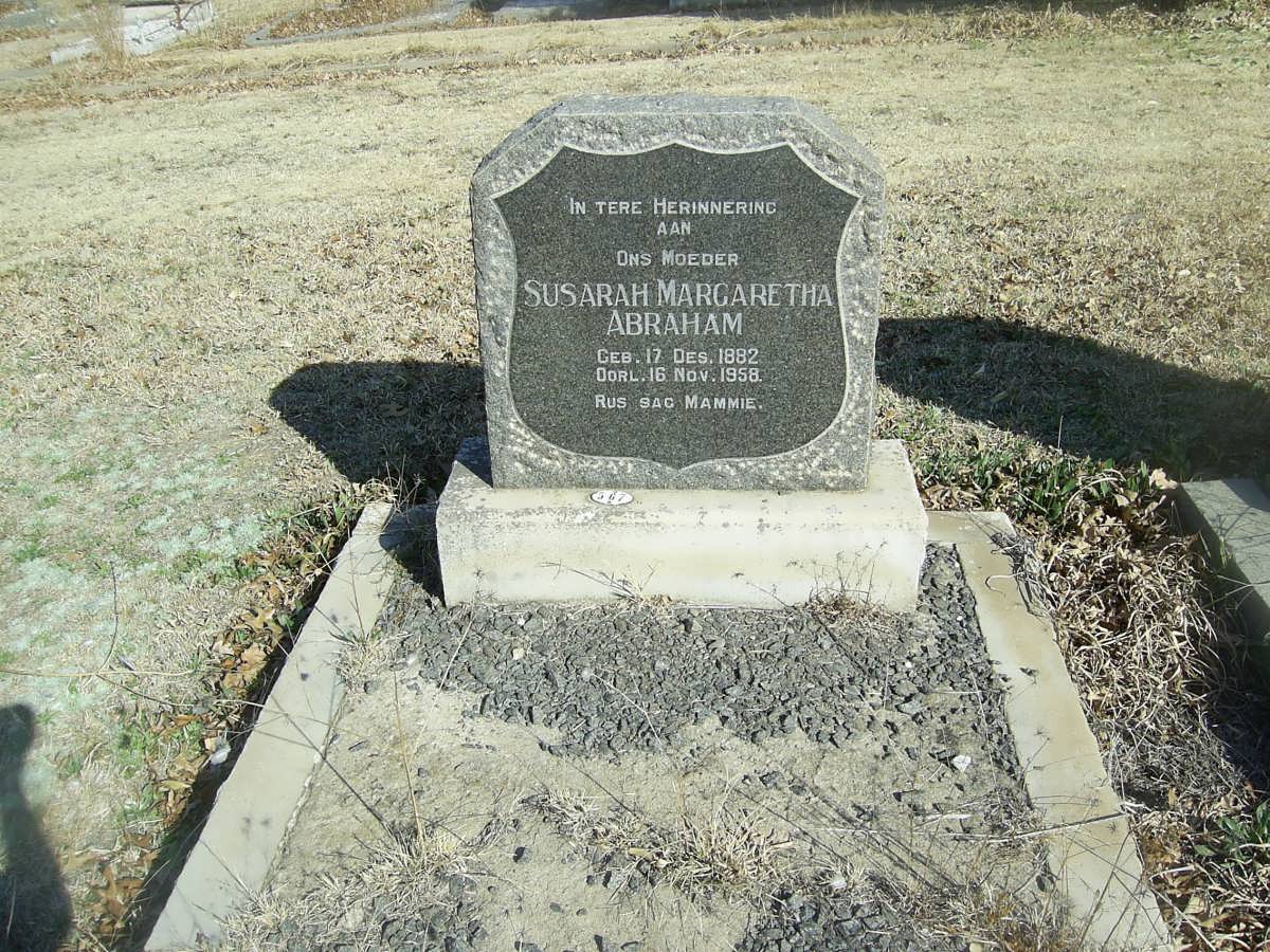 ABRAHAM Susarah Margaretha 1882-1958