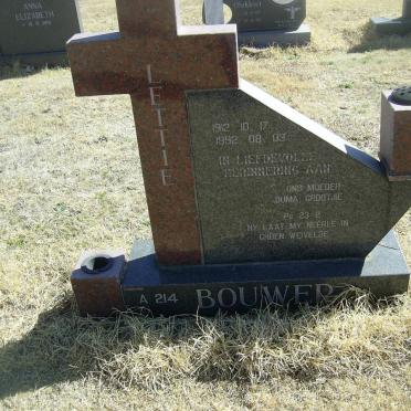 BOUWER Lettie 1912-1992