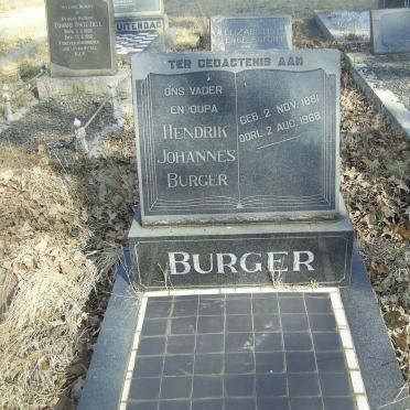BURGER Hendrik Johannes 1881-1968