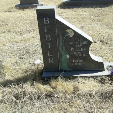 BESTER Willem 1943-1989 &amp; Sarie 1949-