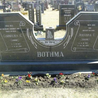BOTHMA Cornelius C. 1920-1999 &amp; Johanna E. 1921-2003