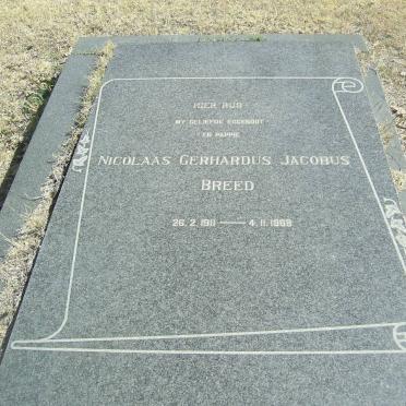 BREED Nicolaas Gerhardus Jacobus 1911-1968