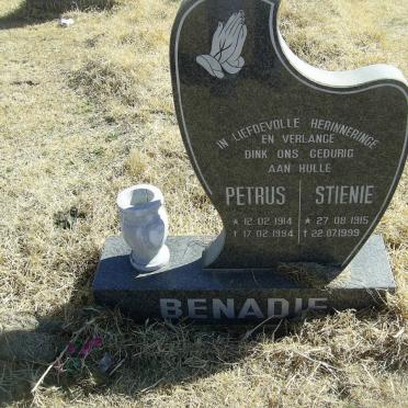 BENADIE Petrus 1914-1994 &amp; Stienie 1915-1999