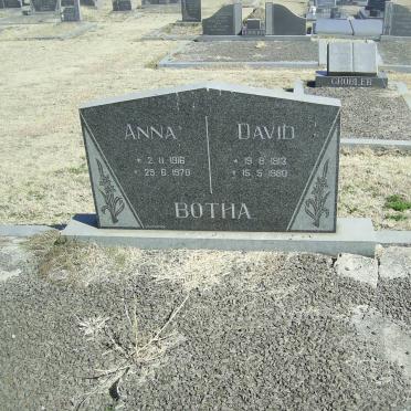 BOTHA David 1913-1980 &amp; Anna 1916-1978