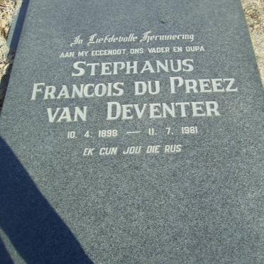 DEVENTER Stephanus Francois Du Preez, van 1898-1981