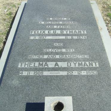 D’YMANT Felix C.U. 1897-1974 &amp; Thelma A. 1908-1993