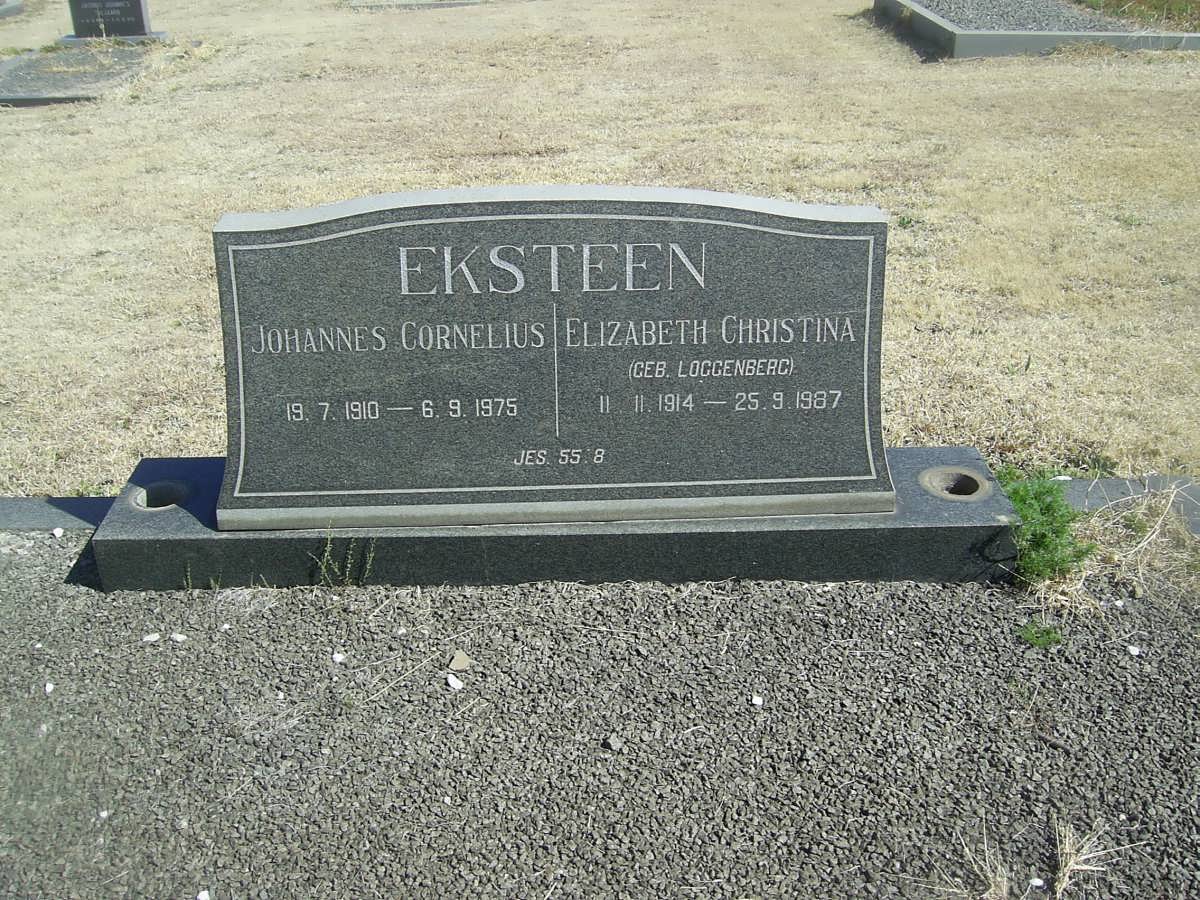 EKSTEEN Johannes Cornelius 1910-1975 &amp; Elizabeth Christina LOGGENBERG 1914-1987