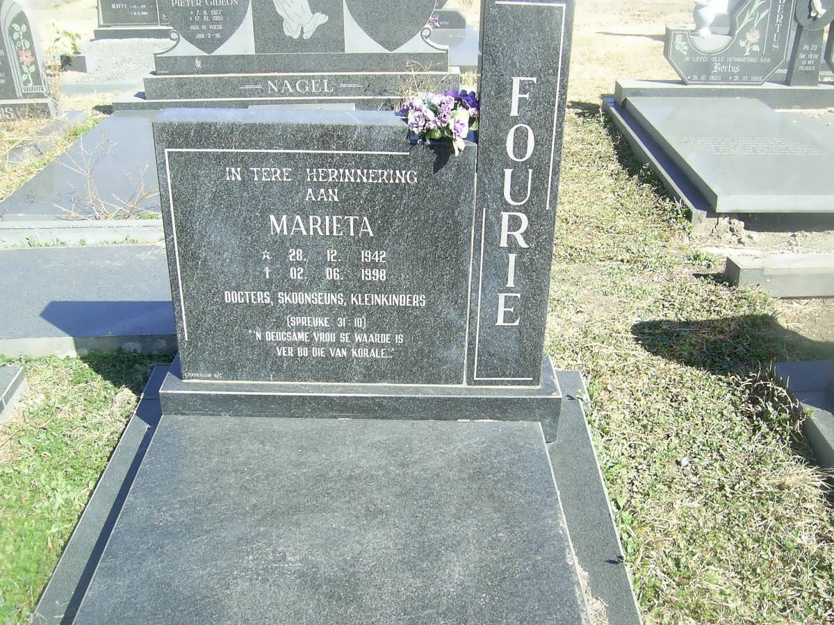 FOURIE Marieta 1942-1998