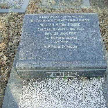 FOURIE Hester Maria nee LABUSCHAGNE 1890-1956