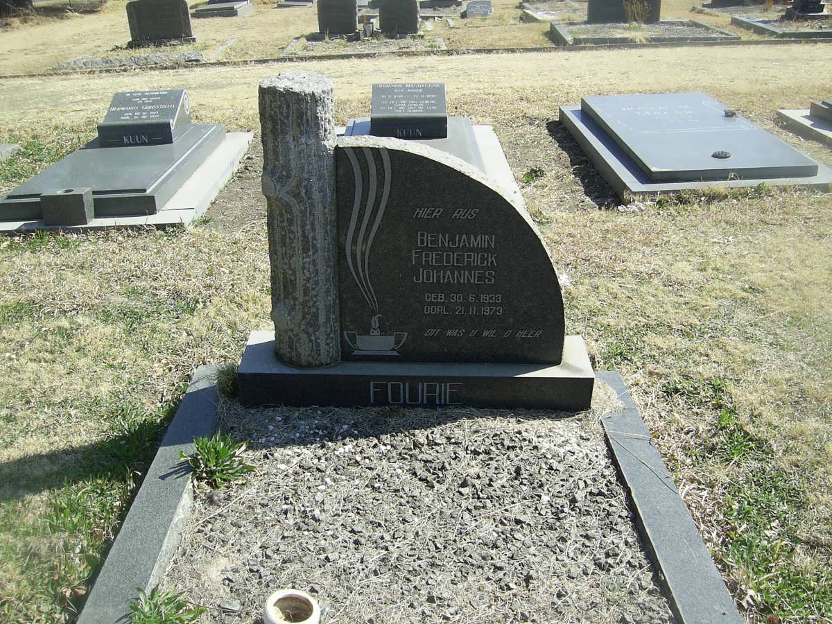FOURIE Benjamin Frederick Johannes 1933-1973