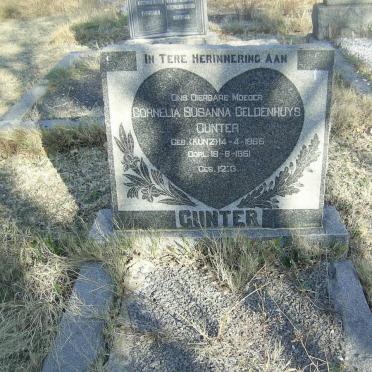 GUNTER Cornelia Susanna Geldenhuys nee KUNZ 1865-1951