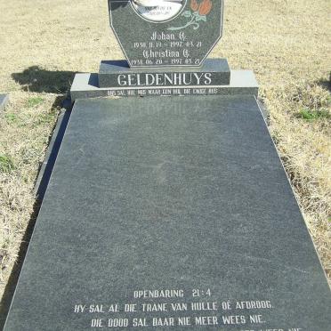 GELDENHUYS Johan C. 1930-1997 &amp; Christina C. 1938-1997
