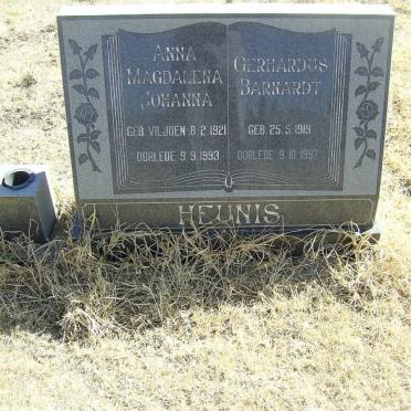HEUNIS Gerhardus Barnhardt 1919-1997 &amp; Anna Magdalena Johanna VILJOEN 1921-1993