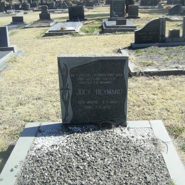 HEYMANS Joey nee MOCKE 1946-1972