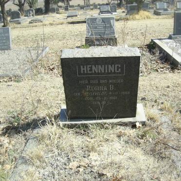 HENNING Regina B. nee BEYLEVELDT 1868-1961