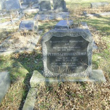 HUMAN Petrus Gerhardus 1902-1958