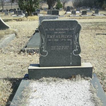 HEEVER R.W.P., v.d. 1892-1963