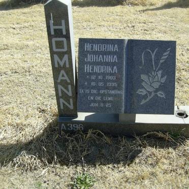 HOMANN Hendrina Johanna Hendrika 1903-1995