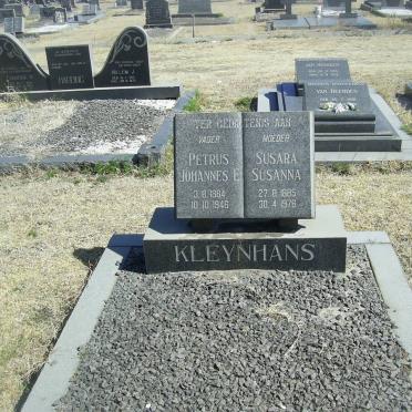 KLEYNHANS Petrus Johannes E. 1884-1946 &amp; Susara Susanna 1885-1976